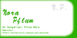 nora pflum business card