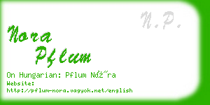 nora pflum business card